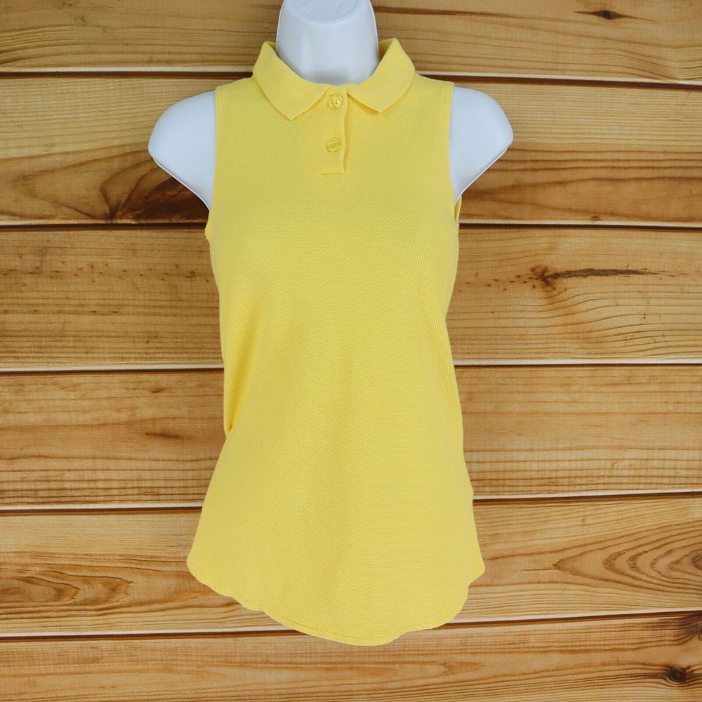 The Children's Place Tank Top Collared Girls Size 10 Bright Yellow Stretch NWT